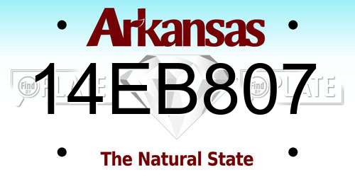 14EB807 Arkansas License Plate