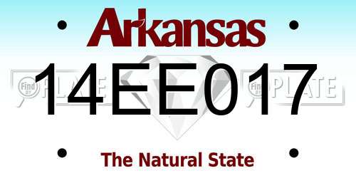 14EE017 Arkansas License Plate