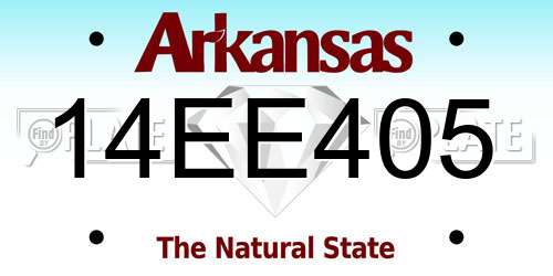 14EE405 Arkansas License Plate