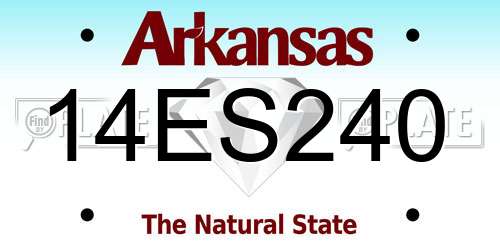 14ES240 Arkansas License Plate