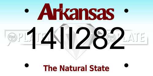 14II282 Arkansas License Plate
