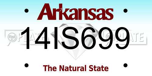 14IS699 Arkansas License Plate