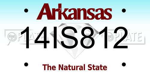 14IS812 Arkansas License Plate