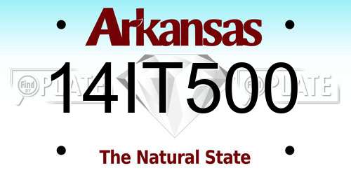 14IT500 Arkansas License Plate