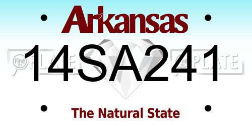 14SA241 Arkansas License Plate