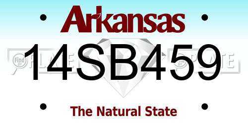 14SB459 Arkansas License Plate