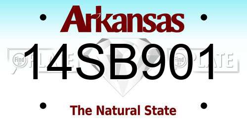 14SB901 Arkansas License Plate