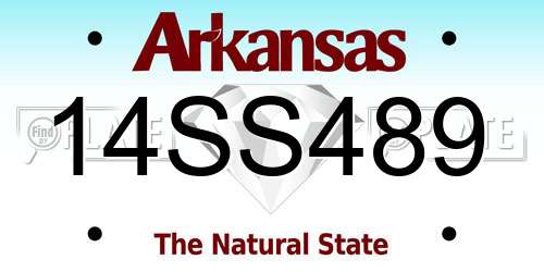 14SS489 Arkansas License Plate