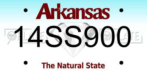 14SS900 Arkansas License Plate