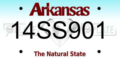 14SS901 Arkansas License Plate