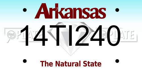 14TI240 Arkansas License Plate