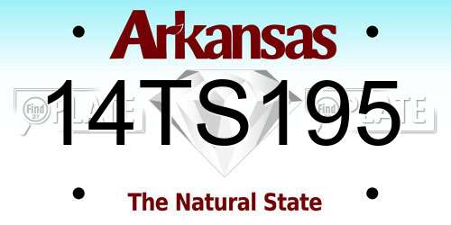 14TS195 Arkansas License Plate