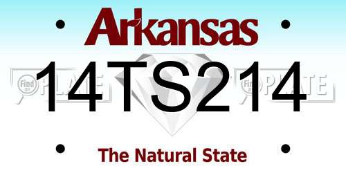 14TS214 Arkansas License Plate