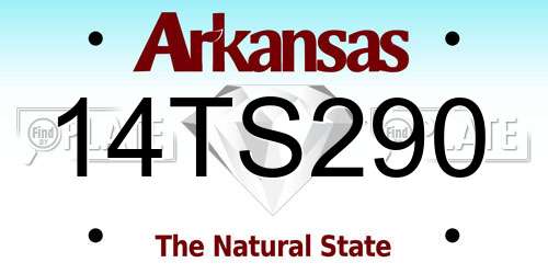 14TS290 Arkansas License Plate