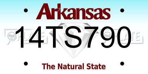 14TS790 Arkansas License Plate