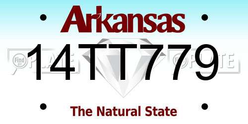 14TT779 Arkansas License Plate