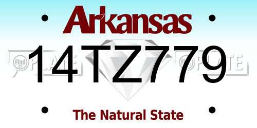 14TZ779 Arkansas License Plate
