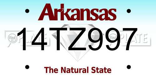 14TZ997 Arkansas License Plate
