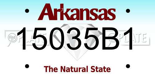 15035B1 Arkansas License Plate