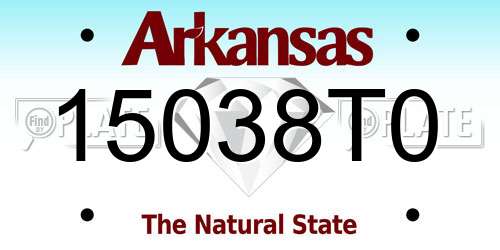 15038T0 Arkansas License Plate