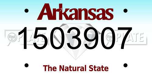 1503907 Arkansas License Plate