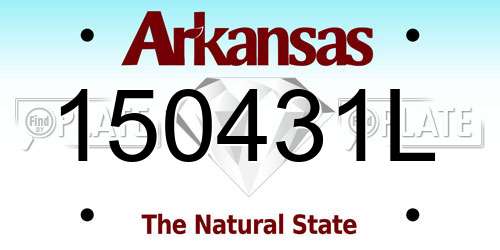 150431L Arkansas License Plate