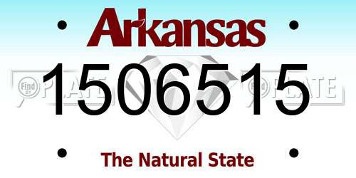 1506515 Arkansas License Plate