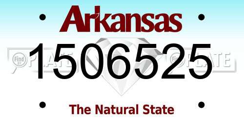 1506525 Arkansas License Plate