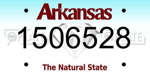 1506528 Arkansas License Plate