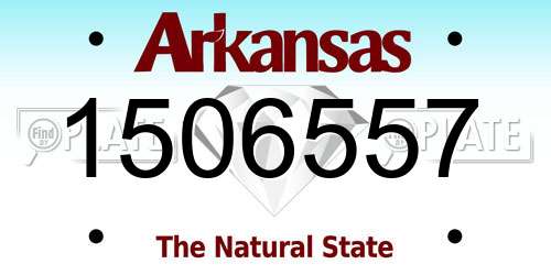 1506557 Arkansas License Plate