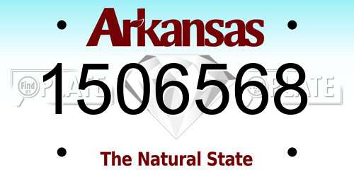1506568 Arkansas License Plate