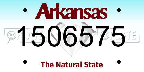 1506575 Arkansas License Plate