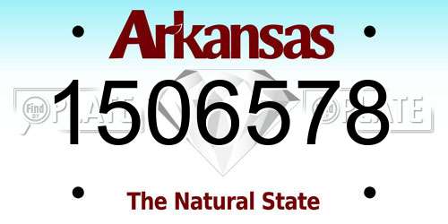1506578 Arkansas License Plate