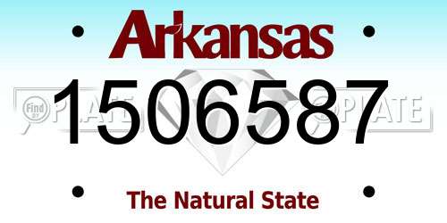 1506587 Arkansas License Plate