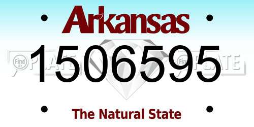 1506595 Arkansas License Plate