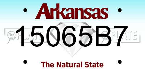 15065B7 Arkansas License Plate