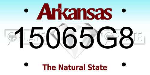15065G8 Arkansas License Plate