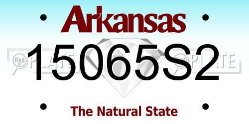 15065S2 Arkansas License Plate