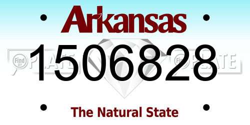 1506828 Arkansas License Plate