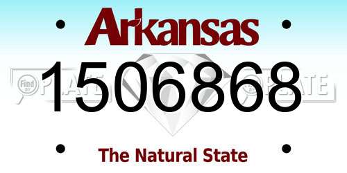 1506868 Arkansas License Plate