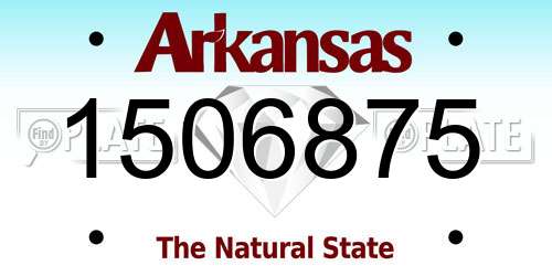 1506875 Arkansas License Plate