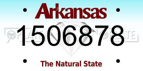 1506878 Arkansas License Plate