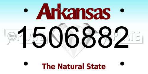 1506882 Arkansas License Plate