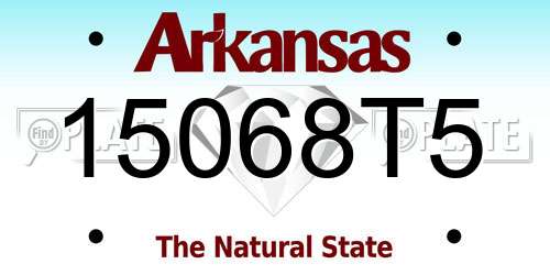 15068T5 Arkansas License Plate