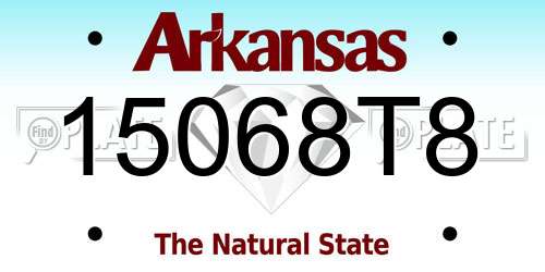 15068T8 Arkansas License Plate
