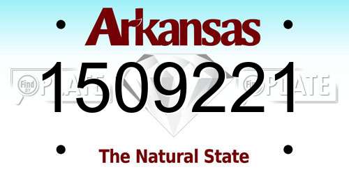 1509221 Arkansas License Plate