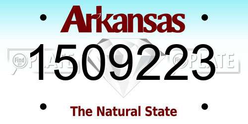 1509223 Arkansas License Plate