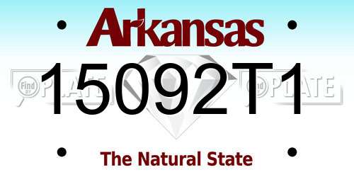 15092T1 Arkansas License Plate