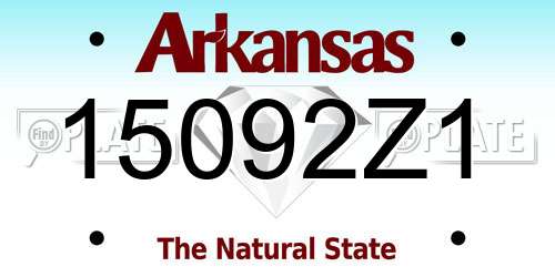 15092Z1 Arkansas License Plate