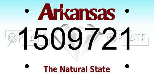 1509721 Arkansas License Plate